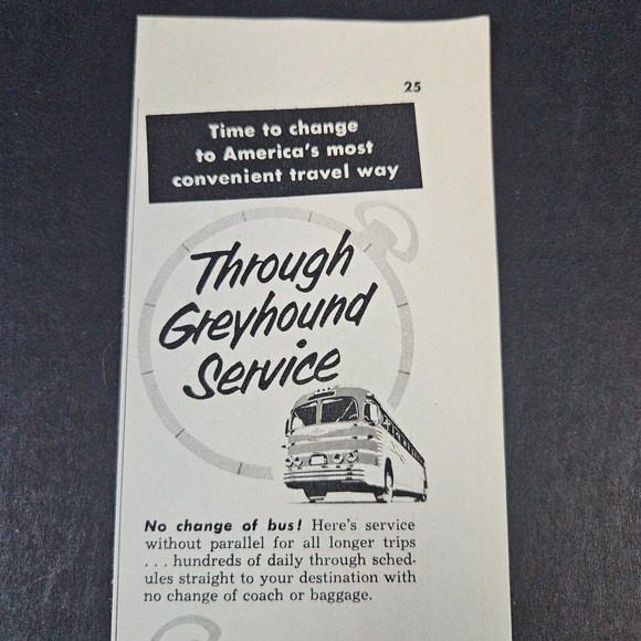 1953 Greyhound Bus Service Vintage Print Ad Travel Chicago IL Express Limited - Picture 1 of 5
